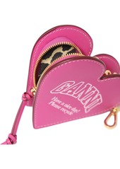 Ganni Funny Heart Zipped Coin Wallet