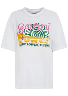 Ganni Future Heavy Sun Print Cotton T-shirt