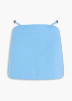 GANNI - Bead-embellished cotton mini skirt - Blue - DE 34