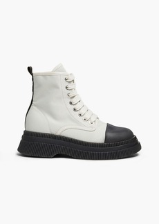 GANNI - Canvas ankle boots - Gray - EU 35