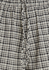 GANNI - Checked seersucker shorts - Black - DE 32