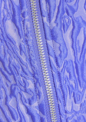 GANNI - Cold-shoulder cloqué mini dress - Purple - DE 32