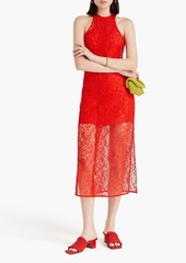 GANNI - Corded lace midi dress - Red - DE 32