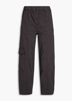 GANNI - Cotton-blend cargo pants - Gray - DE 36