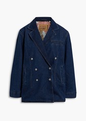 GANNI - Double-breasted denim jacket - Blue - XXS