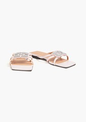 GANNI - Embellished faux leather sandals - Pink - EU 35