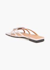 GANNI - Embellished faux leather sandals - Pink - EU 35