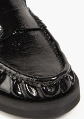 GANNI - Embellished patent-leather loafers - Black - EU 36