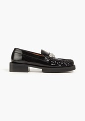 GANNI - Embellished patent-leather loafers - Black - EU 36