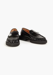 GANNI - Embellished patent-leather loafers - Black - EU 36