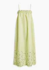 GANNI - Embellished shell midi dress - Green - DE 36
