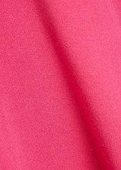 GANNI - Embroidered cotton-blend fleece sweatshirt - Yellow - XS