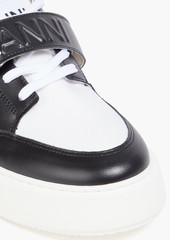 GANNI - Faux leather and canvas sneakers - Black - EU 38