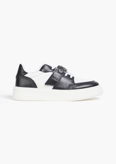 GANNI - Faux leather and canvas sneakers - Black - EU 38