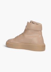 GANNI - Faux leather high-top sneakers - Neutral - EU 38