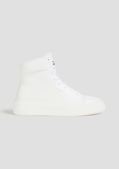 GANNI - Faux leather high-top sneakers - Neutral - EU 38