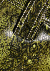 GANNI - Faux snake-effect leather shorts - Animal print - DE 32