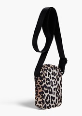 GANNI - Festival mini leopard-print shell shoulder bag - Animal print - OneSize
