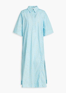 GANNI - Floral-print cotton midi dress - Blue - DE 34