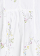 GANNI - Gathered floral-print cotton dress - White - DE 38
