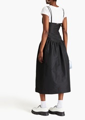 GANNI - Gathered taffeta midi dress - Black - DE 40