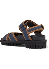 GANNI - Grosgrain-trimmed rubber sandals - Blue - EU 39