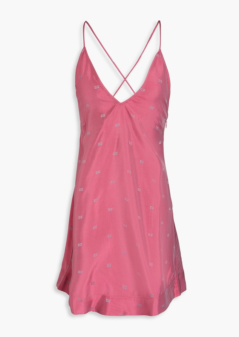 GANNI - Jacquard mini slip dress - Pink - DE 36
