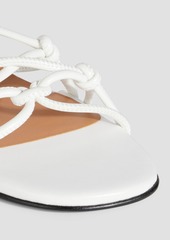 GANNI - Knotted faux leather sandals - White - EU 36