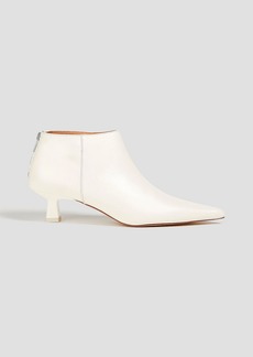 GANNI - Leather ankle boots - White - EU 36