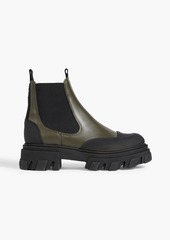 GANNI - Leather Chelsea boots - Green - EU 36