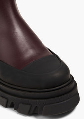 GANNI - Leather Chelsea boots - Burgundy - EU 35