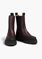 GANNI - Leather Chelsea boots - Burgundy - EU 35