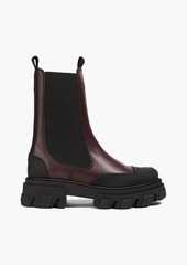 GANNI - Leather Chelsea boots - Burgundy - EU 35