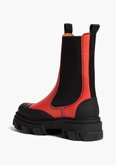 GANNI - Leather Chelsea boots - Orange - EU 36