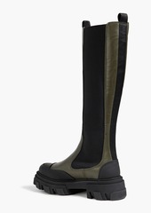 GANNI - Leather knee boots - Green - EU 36