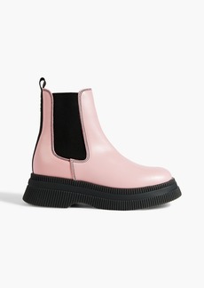 GANNI - Leather platform Chelsea boots - Pink - EU 36