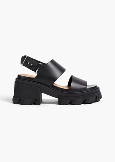 GANNI - Leather platform sandals - Black - EU 35