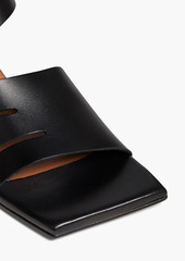 GANNI - Leather slingback sandals - Black - EU 39