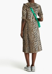 GANNI - Leopard-print denim midi dress - Animal print - DE 32