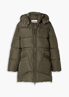 GANNI - Oversized quilted shell jacket - Green - XXS/XS