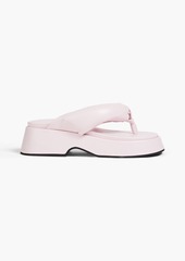 GANNI - Padded faux leather platform sandals - Pink - EU 37