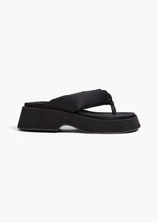 GANNI - Padded satin platform sandals - Black - EU 40