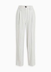 GANNI - Pleated jacquard wide-leg pants - Gray - DE 38