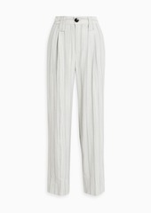 GANNI - Pleated jacquard wide-leg pants - Gray - DE 40