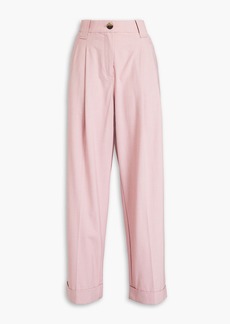 GANNI - Pleated wide-leg pants - Pink - DE 40