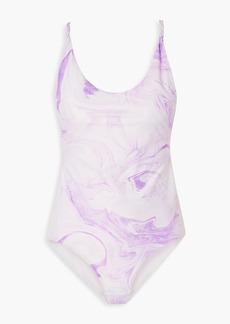 GANNI - Printed swimsuit - Purple - DE 32