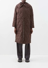 Ganni - Recycled-fibre Quilted-ripstop Coat - Womens - Brown