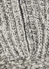 GANNI - Ribbed alpaca-blend half-zip sweater - Gray - XS