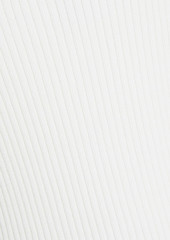 GANNI - Ribbed-knit midi dress - White - M