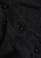 GANNI - Ruched jacquard blouse - Black - DE 32